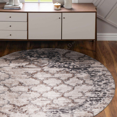 Ковер 03806A - GREY / BROWN - Круг - коллекция ARMINA