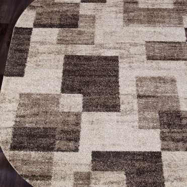 Ковер с длинным ворсом из синтетики PLATINUM T635 - BEIGE Овал