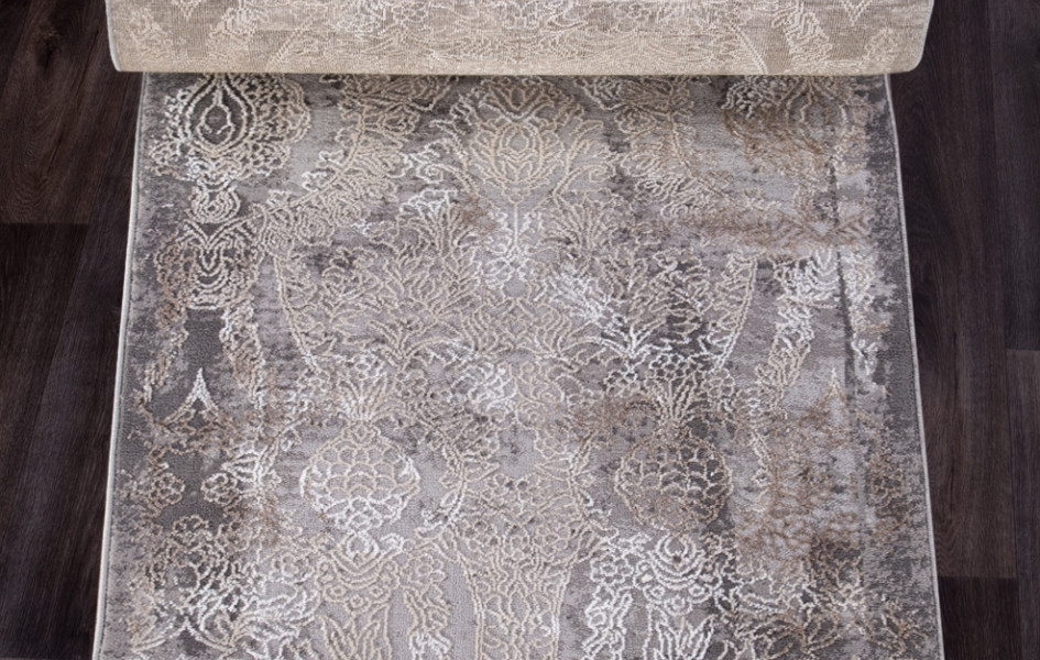 Турецкая ковровая дорожка ARMINA 03801A - GREY BROWN 