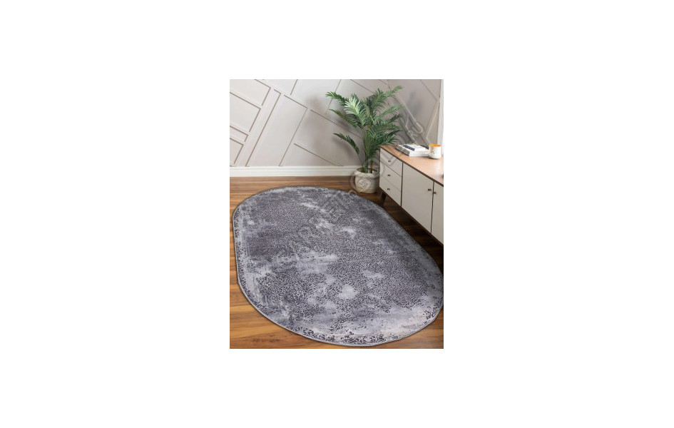 Ковер турецкий овальный 03792A GREY - коллекция ARMINA