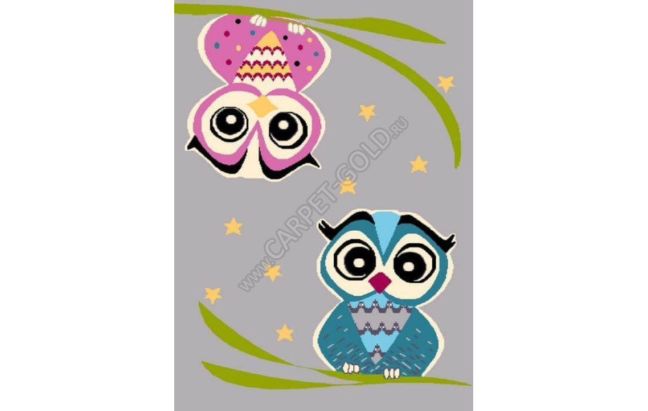 Детский ковер agnella funky top owl grey