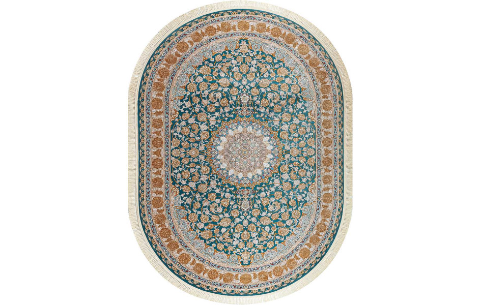 Ковер G129 OVAL BLUE / GRAY Mashad 1200