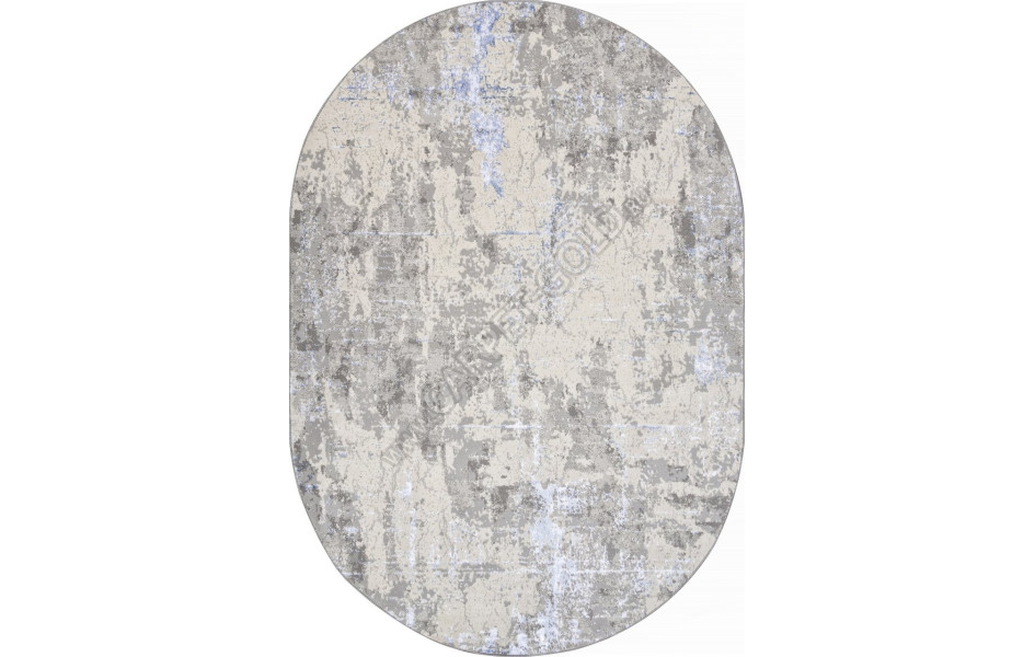 Ковер F169 - CREAM-BLUE - Овал - коллекция LIMAN
