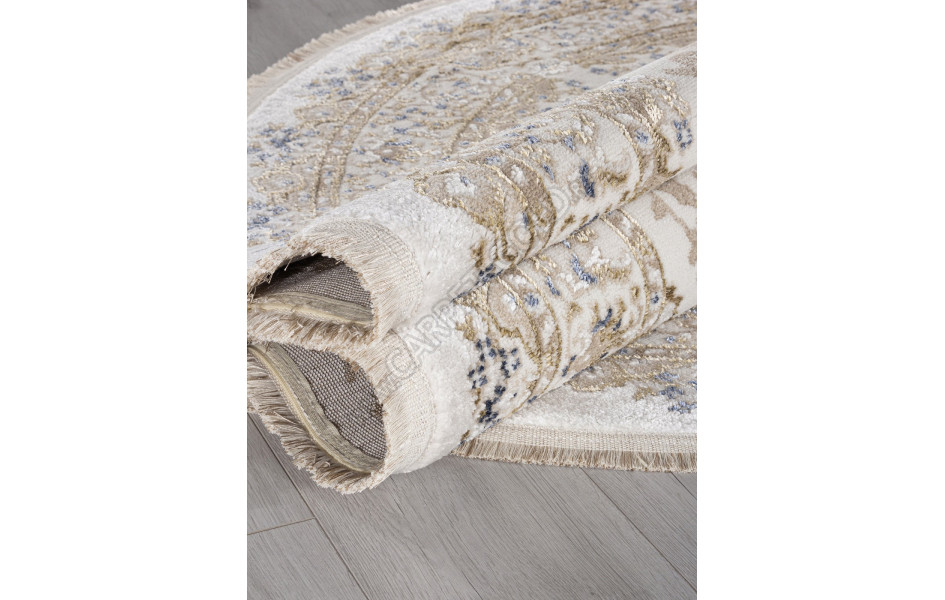 Ковер 27239A - CREAM / BLUE - Овал - коллекция MOSSO